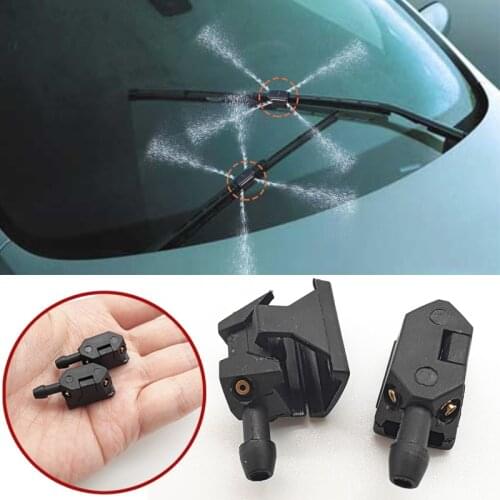 2Pcs Universal Car Windscreen Washer Wiper Blade Water Spray Jets Nozzles Mounted onto 8mm 9mm Arm Adjusted 4 Way Upgrade