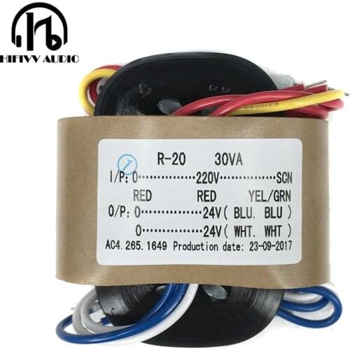 30VA 30W R transformer for amplifier and CD player DAC output voltage 24V 24V