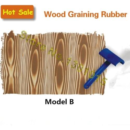 4" Wood Graining Tool Dekor for wall tools Rubber Paint Wood Grain Blue Rubber with Handle Paint Tool free shipping