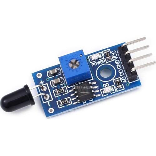 LM393 4 Pin IR Flame Detection Sensor Module Fire Detector Infrared Receiver Module for Diy Kit