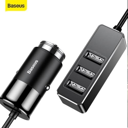 Baseus Car Charger 5.5A Fast Charging 4 USB Ports Output Tablet Mobile Phone Car USB Charger Adapter Charging For iP For xiaomi