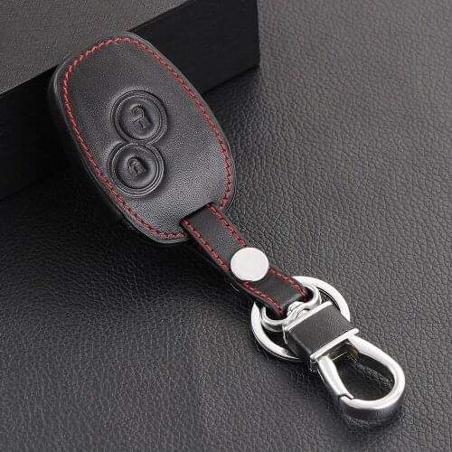 2 Buttons Genuine Leather Car Remote Key Case Cover For Renault Kangoo DACIA Scenic Megane Sandero Captur Twingo Modus