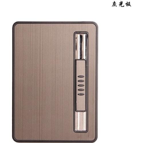 10Pcs Cigarette Case 2021 New Simple Classic Automatic Cigarette BoX Cigarrera Con Encendedor Gadgets Wholesale Dropshipping