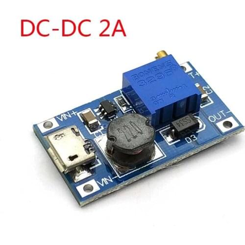 DC-DC 2V-24V to 5/9/12/28V Boost Step-Up Power Module Micro USB Input 2A Voltage Converter