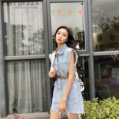 Denim Dungarees For Women Summer Turn Down Collar Shorts Overalls Buttons Belt Pocket Sleeveless Short Jumpsuit 2019 AA4844