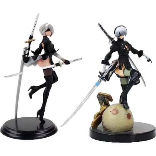 14-25cm Anime Game NieR Automata 2B YoRHa No. 2 Type B PVC Action Figure Collectible Model Toys for Kids Birthday Gift