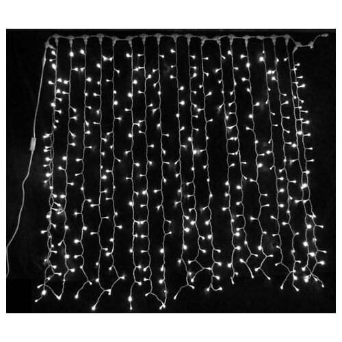 3mx3m 300led Fairy String icicle Curtain light Xmas Christmas Wedding Garden party Window Twinkle Lighting Decoration 220V/110V