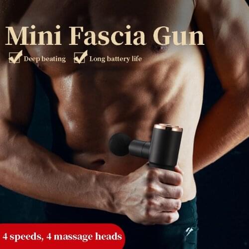 Pocket Massage Gun Electric Body Massager Mini Massage Gun Deep Tissue Neck Muscle Relaxation 4Gear Pain Relief High Frequency