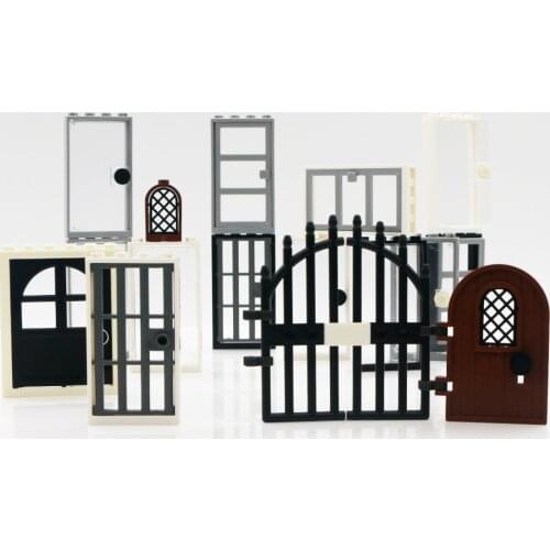 City House Accessories Building Blocks Model kits Door Window Politie Station Friends HOT Small Bricks Toys compatible with lego