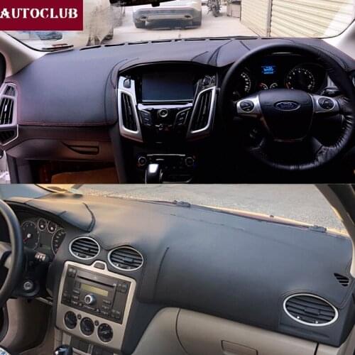 For Ford Focus Sedan Hatchback 2006-2018 Leather Dashmat Dashboard Cover Prevent Sunlight Pad Dash Mat 2007 2008 2009 2014 2016