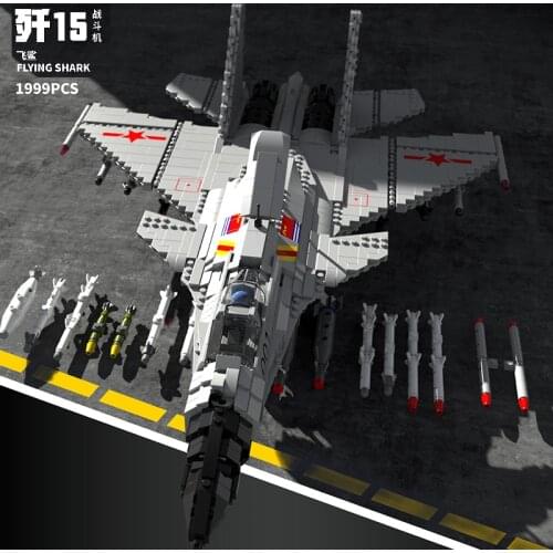 MOC Creator Military Technical Air Fighter Aviation Aircraft Flying Shark Ship F-18 F-22 F-35 Model Building Blocks brick Toy