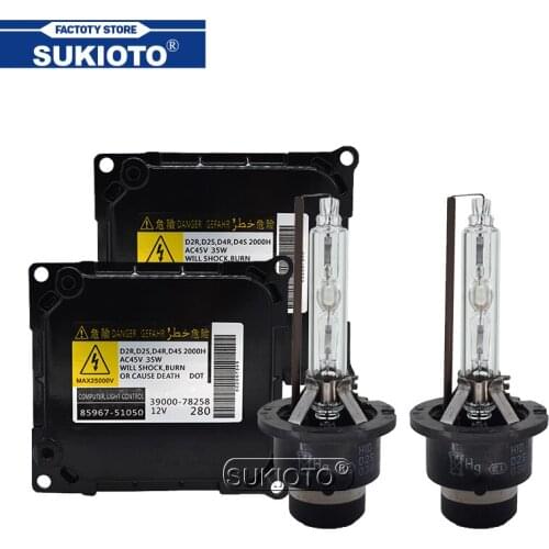 SUKIOTO 1 Set D4S Replacement Xenon Kit KDLT003 85967-51050 D2S D2R D4S D4R HID Xenon Headlight Ballast 5500K White Car Light