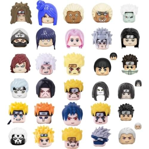 Mini Building Blocks Figures Hatake Kakashi Uzumaki Uchicha Jiraiya Model For Children Head Toys KF6078 KF6112 KF6118 KF6119