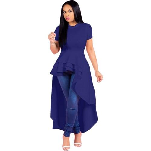 Fashion irregular lotus leaf dress Ladies Clothing Party Dress Big Size S-3XL