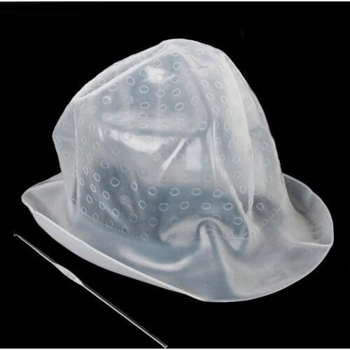 Soft Salon Barber Hairdressing Styling Dye Highlight Cap with Metal Hook
