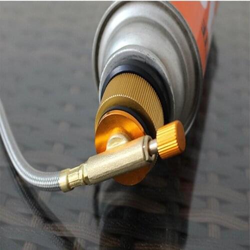 Outdoor Camping Hiking Equipment Metal Stove Conversion Split Gas Furnace Connector Cartridge Tank Adapter