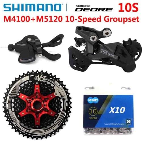 SHIMANO DEORE M6000 M4100 10S Groupset MTB Mountain Bike Groupset 1x10-Speed 11-42T M6000 Rear Derailleur Shift Lever