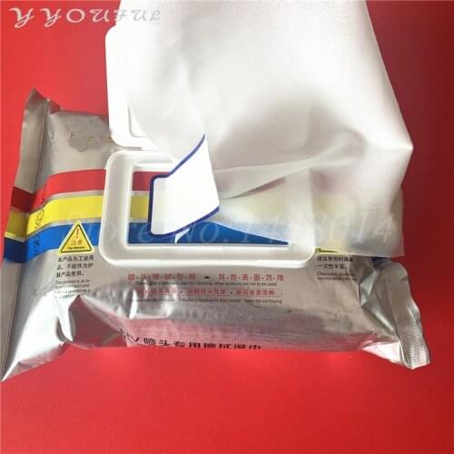 Flatbed UV printer Print head Wiping Wet For Epson DX5 DX7 Konica 512 GEN4 GEN 5 Printhead Nozzle Clean Wipers 20x15cm 50pcs/pac