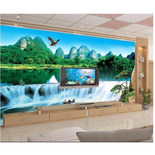 Custom 3d photo wallpaper 3d wall murals wallpaper Chinese aesthetic landscape painting wallpaper TV backdrop wall home deocr