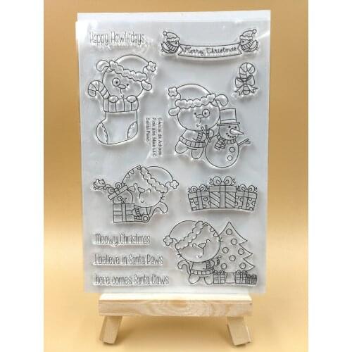 ''Happy howl-iday ''Transparent Clear Silicone Stamp/seal for DIY Scrapbooking/ Album Decorative Clear Stamp Sheets