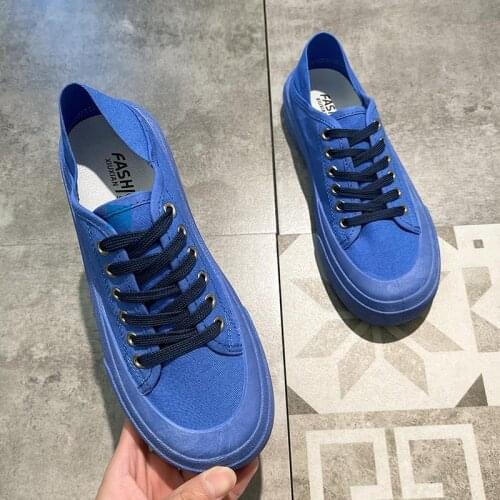 Spring and Autumn Colorful Womens Canvas Shoes All-match Low-cut Lace-up Womens Casual Shoes Lace Up Female Flats