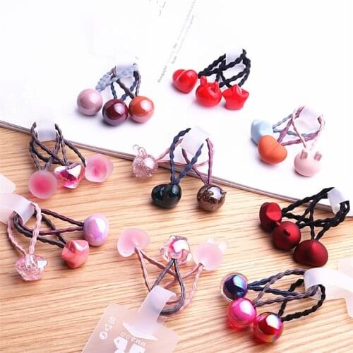 3PCS New Cute Cartoon Animal Little Girls Elastic Hair Bands Ponytail Holder Scrunchies Hair Tie Rope Baby Accessories