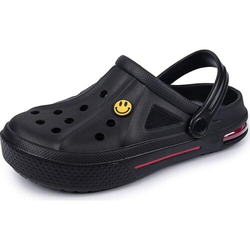 2021 Men Sandals Women Casual Summer Smile EVA Hole Shoes Clogs Lovers Home Garden Outdoor For Male Female Beach Flat Slippers