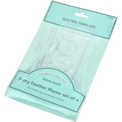 Quilters templates Ruler Feather Plume ruler template for sewing machine 1set=4pcs #QTSKEF4