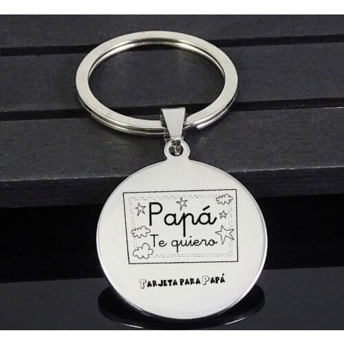 TE Quiero Papa Keychain TARGETA PAPA Charm Keychains Jewelry Best Fathers Day Gift for Papa Keychain for Girls