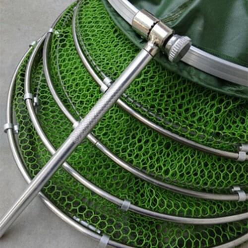 Topind 2M Fish Net Cage Fishing Tackle Care Creel 5 Layers Collapsible Green