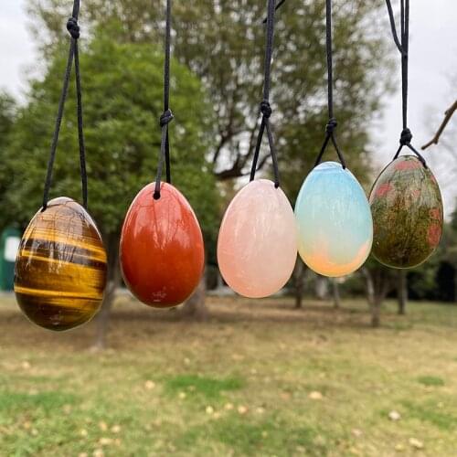 Rose Quartz Yoni Egg Set Vaginal Tightening Love Egg Kegel Exerciser Natural Stone Crystal Yoni Wand Feminine Hygiene Kegel Ball