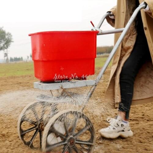 Trolley type fertilizer machine Efficient fertilizer device Ground farm tool manual fertilizer machine Adjustable fertilization