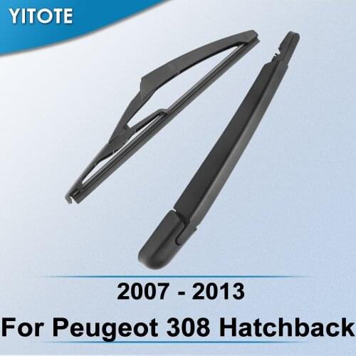 YITOTE Rear Wiper & Arm for Peugeot 308 Hatchback 2007 2008 2009 2010 2011 2012 2013