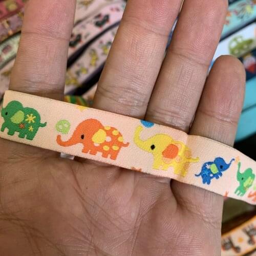 ZERZEEMOOY 5/8" 16 mm 5yards/lot Polyester Woven Jacquard Ribbon The Elephant Party KTZD19112202