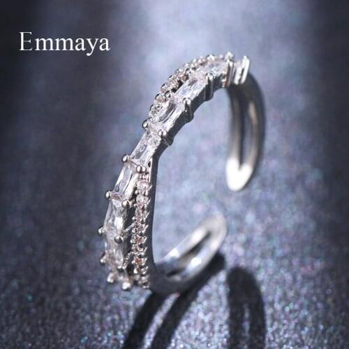 Emmaya Classic Engagement Two Color Ring Circle Design AAA Cubic Zircon Female Wedding Band Attractive Rings Jewelry
