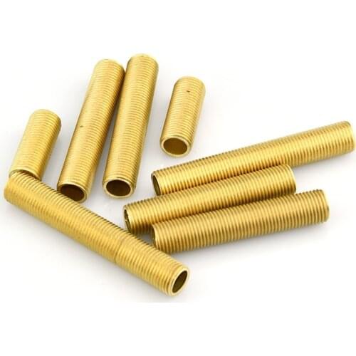 10pieces/lot 10-150mm metric m10*1.0mm pitch brass threaded hollow tube tooth tube threaded rod hollow tube DIY Lighting Acces