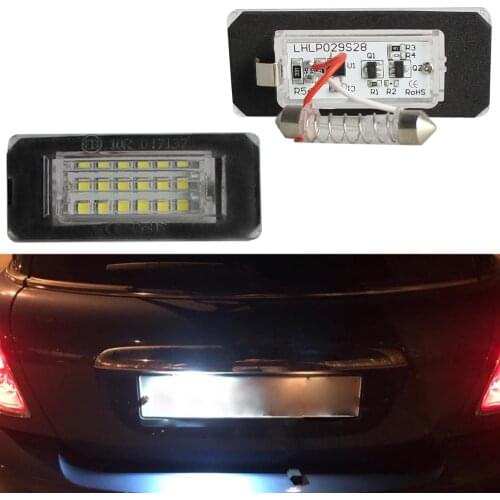 2Pcs LED Number License Plate Light No Error License Plate Light Lamps for BMW Mini Cooper R56 R57 R58 R59 2006 - 2012
