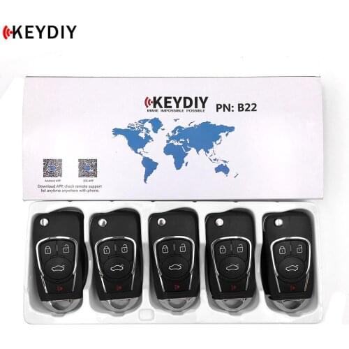 5pcs/lot KEYDIY KD B22-3 B22-4 Remote Control Car Key For KD900+/URG200/KD-X2/KD MINI Key Programmer B Series Remote Control