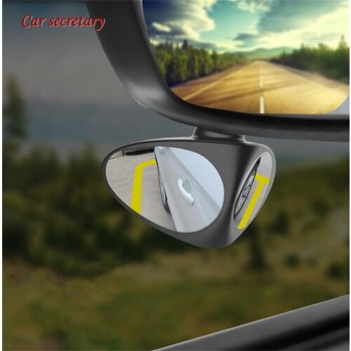 2pcs Car blind Spot Auxiliary Mirror Glass Car Stickers Safe Driving 360° Rotate Adjustable Reversing Multifunction Accessories
