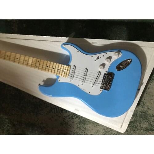 Free delivery high quality ST Style electric guitar Maple neck The white guards