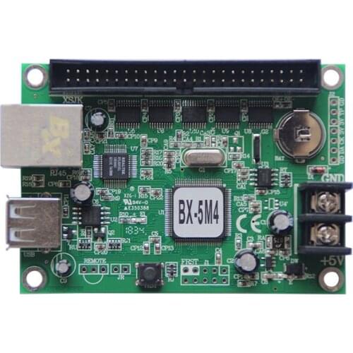 BX-5M4 support network LAN or internet used in single and dual color LED lintel screen like BX-5M1 BX-5M2 BX-5M3 controller card