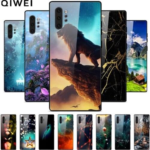 For Samsung Galaxy Note 10 Case Note10 Pro Tempered Glass Hard Back Cover For Samsung Note10+ Plus 10Pro Phone Cases Bumper capa