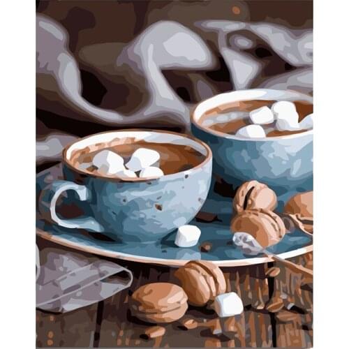 Afternoon Coffee Afternoon tea DIY Digital Painting By Numbers Modern Wall Art Oil Painting Holiday Gift Home Decor Big Size