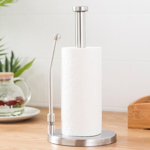 Household Stainless Steel Paper Towel Rack Roll Paper Towel Holder Kitchen Toilet Accessories