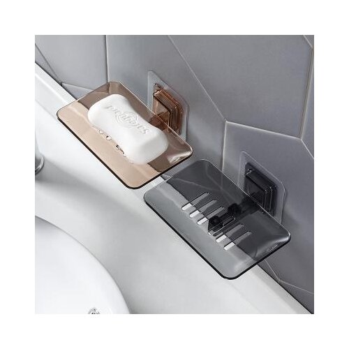 Soap Saver Holder Shower Soap Box Storage Plate Tray Soap Dish No Drill Transparent Soap Case Housekeeping Container Organizers