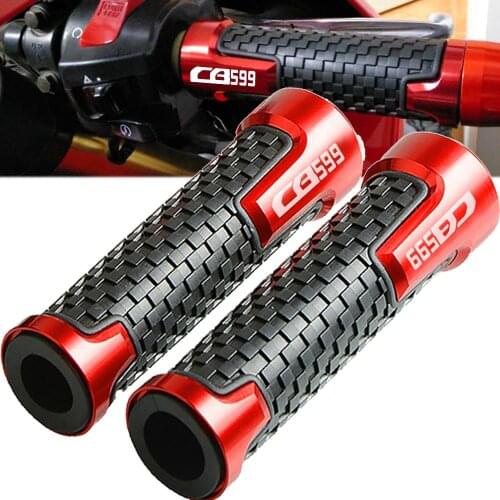 For HONDA CB599 HORNET CB 599 1998-2006 1999 2000 2001 Motorcycle 22mm CNC Aluminum Rubber Gel Handle Bar Grip Hand Grips