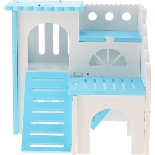 Hamster House Pet Cabin Small Animals Hideout Hut Deluxe Hamsters Villa