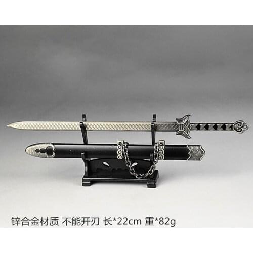 About 22cm 12'' Action Figure Saber Cold Weapon 1/6 Scale Soldier Scene Alloy Ornament Sword Weapon Model Accessories In Stock