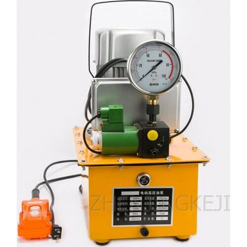 220V / 380V Electric Hydraulic Pump Portable 750W High Pressure Pump Hand Switch / Foot Switch With Shockproof Pressure Gauge