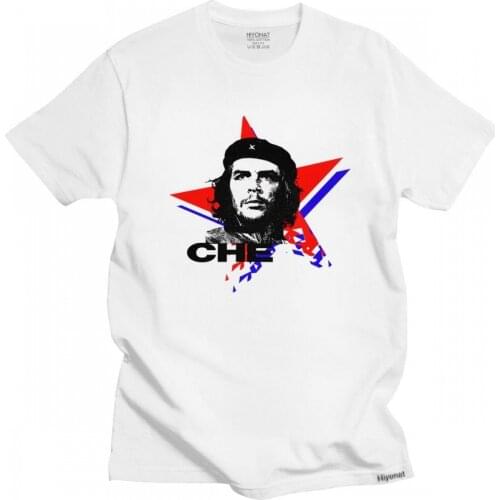 Ernesto Che Guevara Hero T Shirt Men 100% Cotton Awesome T-shirt Short Sleeves Cuba Cuban Revolution Tee Fitted Clothing Merch